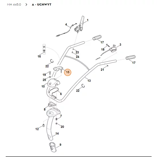 STIHL Glebogryzarka spalinowa MH445.0 Uchwyt 6241 820 1201